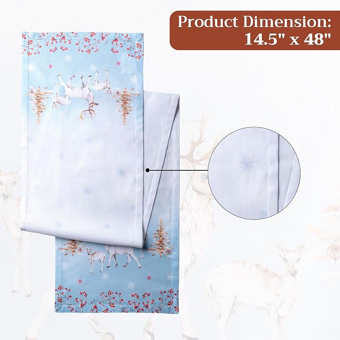 Maison d' Hermine Table Runner 100% Cotton 14.50" x 48" | Table Runners 48 - Image 7