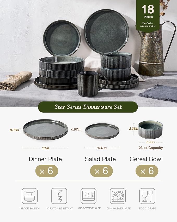 Famiware Star Plates and Bowls Sets, Chip & Scratch Resistant. Microwave & - Image 3