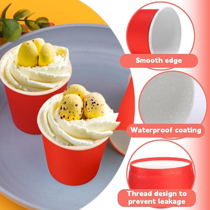 50 Pack 3 oz Paper Cups, Small Bathroom Cups Disposable Cups | Small Bathroom - Image 3