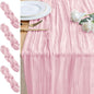 Cheesecloth Table Runner 10FT 3Pcs Blushing Pink Boho Gauze Runners | Cheese by Xiomot