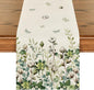 Artoid Mode Cotton Plant Leaf Butterfly 210 GSM Spring Table Runner, Seasonal by ArtoidMode