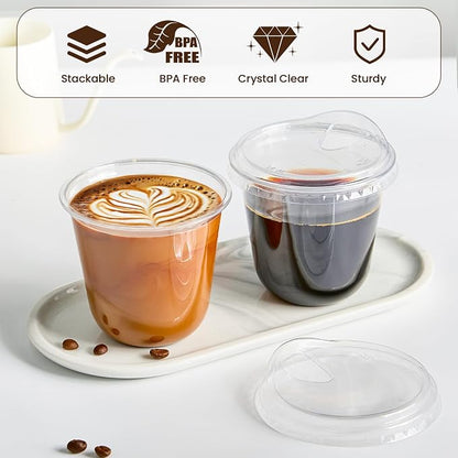 12 oz Round Bottom Clear Plastic Cups - Image 3