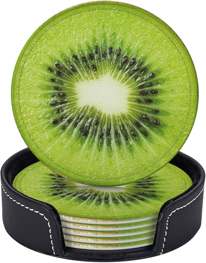 6 Pack Tropical Kiwi Fruit Coaster by GTEVUTS