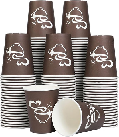 Clawsoff 10 oz 200 count Disposable Coffee Cups Hot Paper Cups Brown | by BuyNow