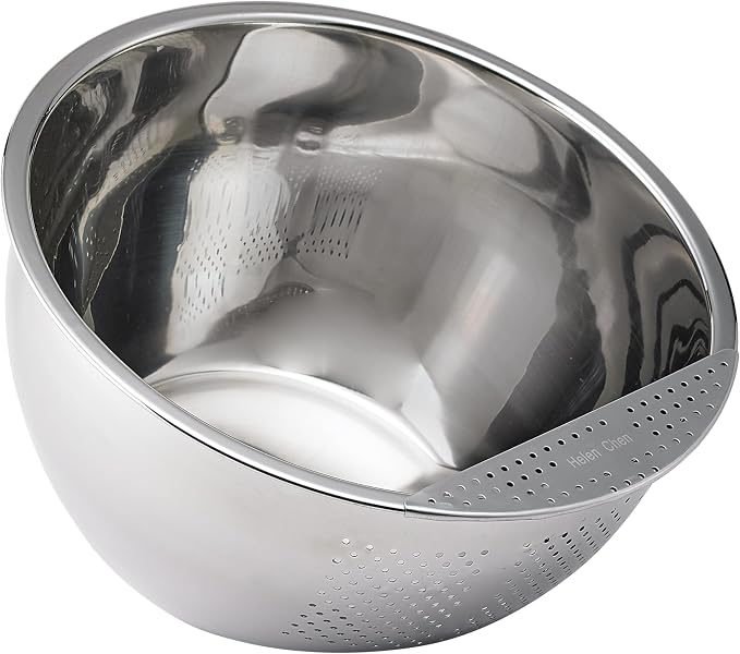 Helen's Asian Kitchen Japanese Rice Washing Bowl, Side Drainer by HelensAsianKitchen