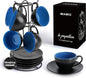 MIAMIO - Set of 6, Ceramic Stackable Cappuccino Cups Set / 6 Ounce Cappuccino by MIAMIO