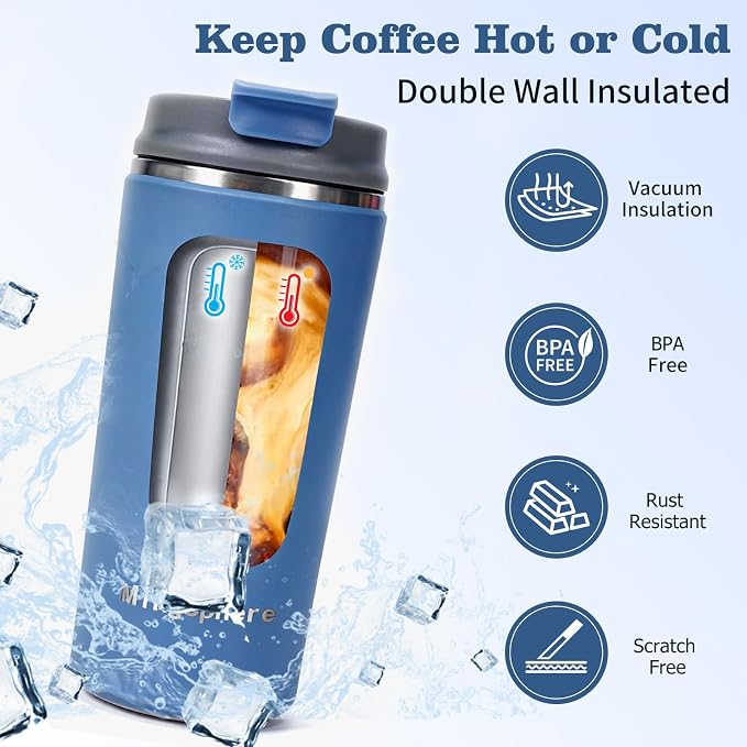 16oz Insulated Stainless Steel Coffee Cup - Image 4