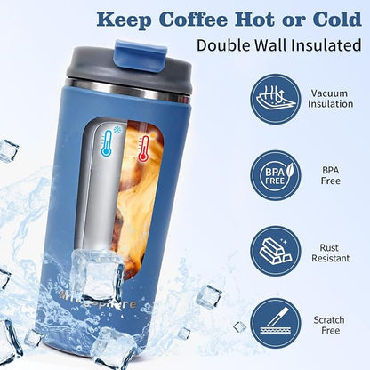 16oz Insulated Stainless Steel Coffee Cup - Image 4