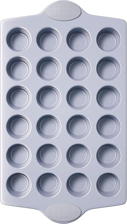 BRONYPRO 24-Cup Non Toxic Nonstick Ceramic Mini Muffin Pan & Cupcake Tin by Bronypro