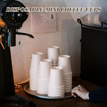 100 Pcs Mini Coffee Cups Brown Culture Cup 2oz Disposable Bathroom Cups Paper - Image 4