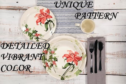 Tudor Royal 16-Piece Round Porcelain Dinnerware Set, Service - Image 3