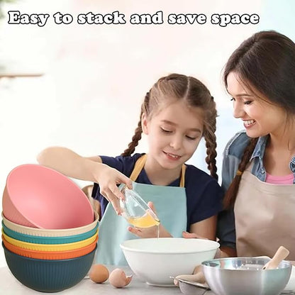 Unbreakable Wheat Straw Cereal Bowls Set of 6, 24 OZ Microwave and Dishwasher - Image 6