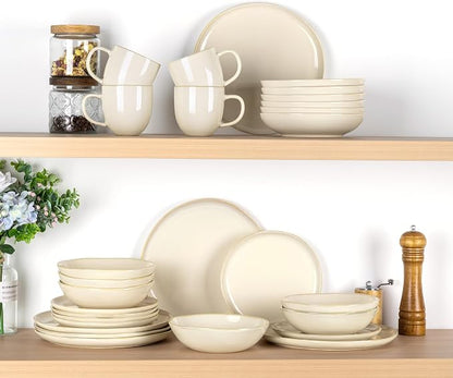 AmorArc Ceramic Plates Set of 6, 8.5 Inch Stoneware Small Dinner Plates Set | - Image 8