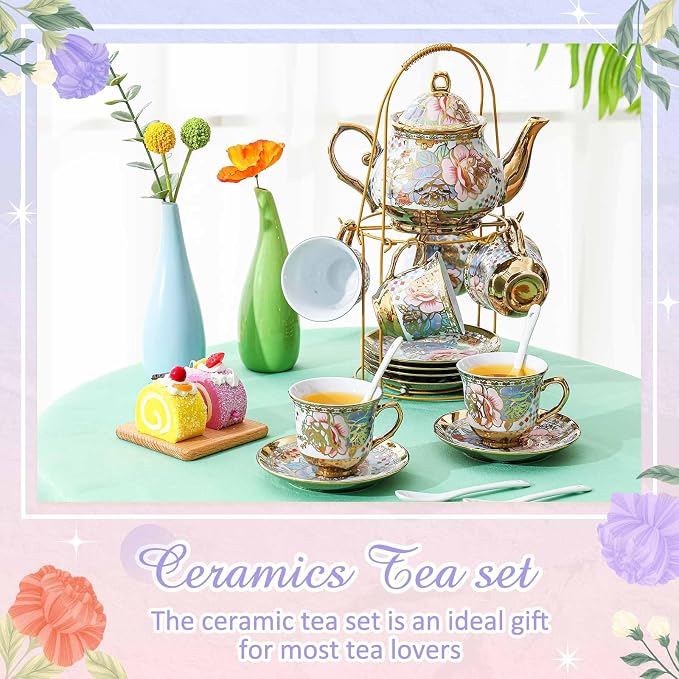 Zhehao 20 Pcs Porcelain Tea Set - Image 5