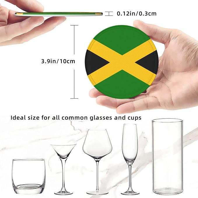 Jamaican Flag Coasters for Drinks - Image 3