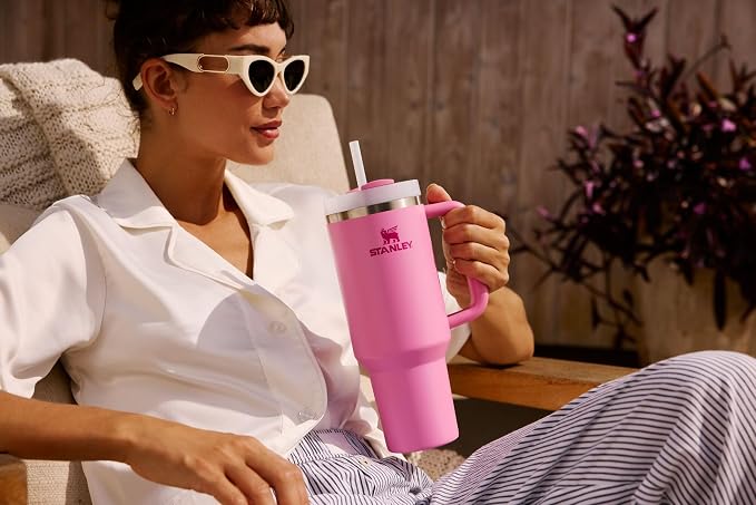 STANLEY Quencher H2.0 Flow State Tumbler, 40 oz, Cream 2.0 | Handle and Straw | - Image 11