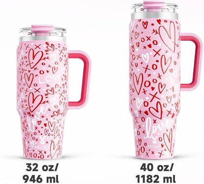 Meoky 40 oz Tumbler with Handle and Straw, Insulated Tumbler with Lid and Straw - Image 8
