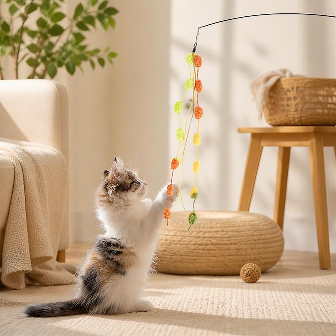 9PCS Cat Wand Toy with Suction Cup - Image 5