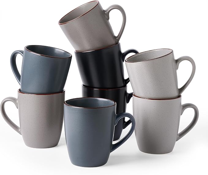 famiware Venus Coffee Mugs Set of 8, 13 oz Ceramic Stoneware Mug Cup Set | by Famiware