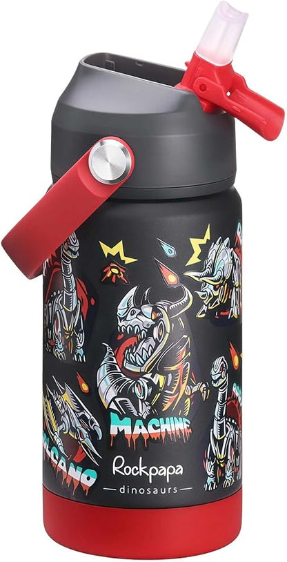 rockpapa 14 oz Kids Insulated Water Bottle，Stainless Steel Toddler Cups by rockpapa