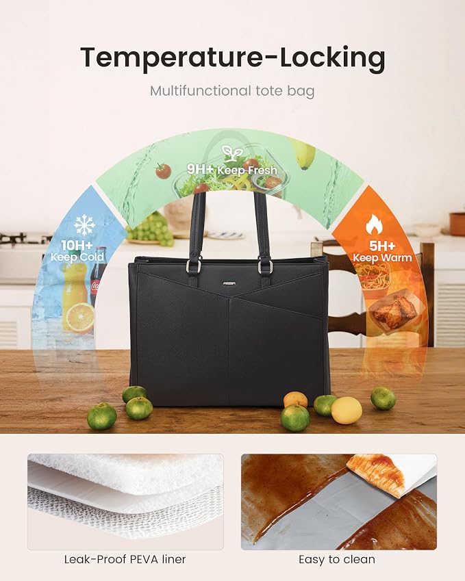 LOVEVOOK Lunch Tote Bag for Women, 3 in 1 Work Bag - Image 8