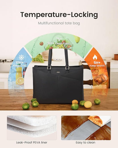 LOVEVOOK Lunch Tote Bag for Women, 3 in 1 Work Bag - Image 8