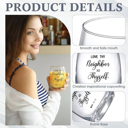 6 Sets Fathers Day Christian Funny Wine Glasses Gifts - Image 4