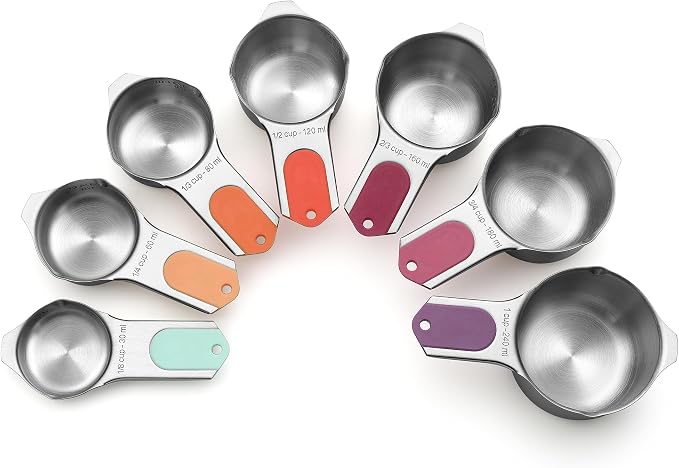 Spring Chef Magnetic Stainless Steel Measuring Cups Set of 7, Desert Sunset | by SpringChef