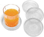 VIBRATITE 4 Inch Glass Coasters Set of 4, Crystal-Like Appearance by VIBRATITE