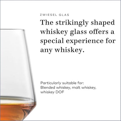 ZWIESEL GLAS Pure Whiskey Glass (Set of 6), Tumblers for Whiskey, Dishwasher-Safe Tritan Crystal Glasses, Made in Germany (13 Ounce)