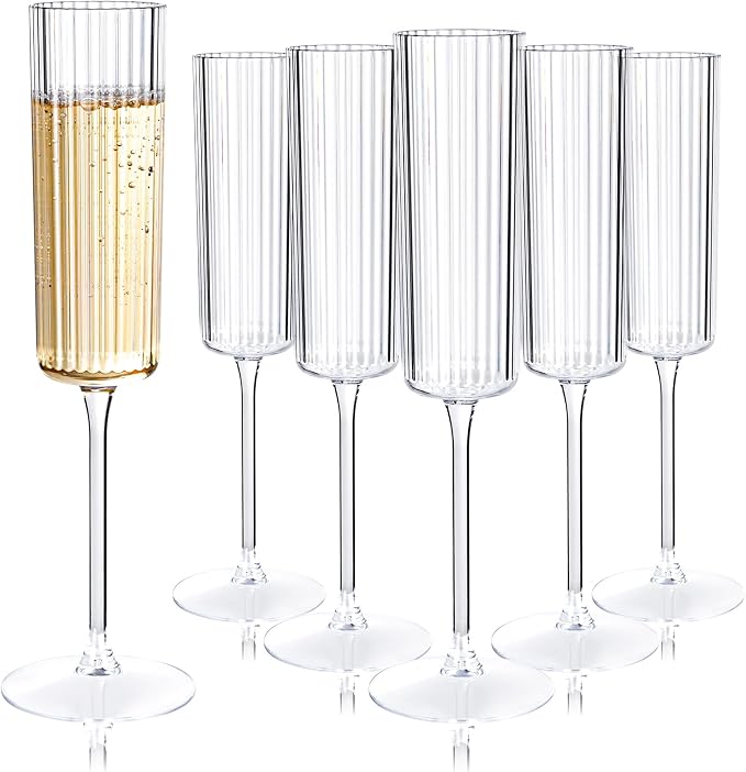 Ciaell 24 Pack Plastic Champagne Flutes by Ciaell