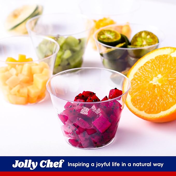 JOLLY CHEF 5 oz 100 Pack Small Clear Disposable Cups, Disposable Plastic Shot - Image 6