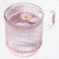 Lysenn Pink Glass Mug with Lid, Premium Glass Coffee Mug, 12 oz Tea Cup | by Lysenn