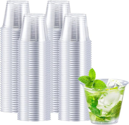 Clawsoff 300 Pack 9 oz Clear Plastic Cups Disposable Plastic Cocktail Cups | by BuyNow
