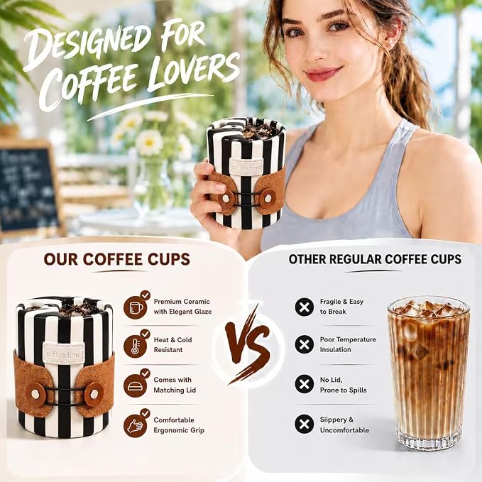 Shelprojsu 10oz Ceramic Travel Coffee Mug, Ceramic Mug - Image 4