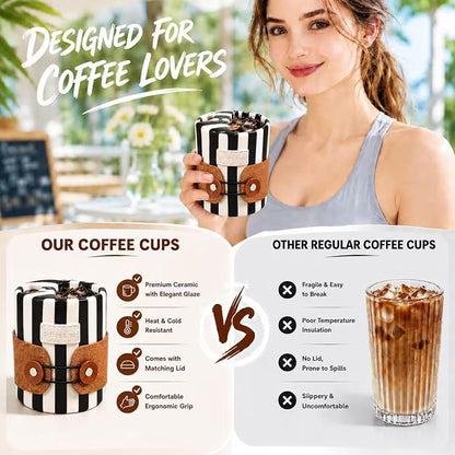 Shelprojsu 10oz Ceramic Travel Coffee Mug, Ceramic Mug - Image 4