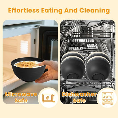 Premium Wheat Straw Bowls 8 PCS Unbreakable Bowl - Image 6