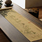 Asian Style Bamboo Table Runner, Ancient Chinese Paintings Zen Table Mat by Unknown