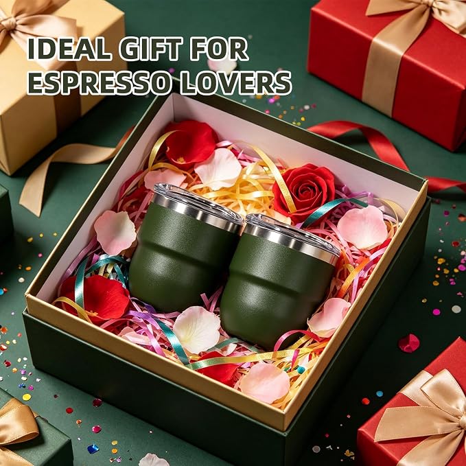 CHLJAR Espresso Cups, 4oz Insulated Espresso Cup Set of 2, Espresso Shot Cups - Image 6