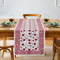Sangria Red Hand Block Print 100% Cotton Table Runner 16x106 Inch | Perfect by Ridhi