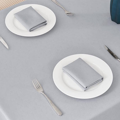 Textured Rectangle Tablecloth 60x104 inch Table Cloth Water Resistant Wrinkle Free Spill-Proof, Decorative Fabric Table Cover Washable for Banquet Parties Event Holiday Dinner, Light Grey