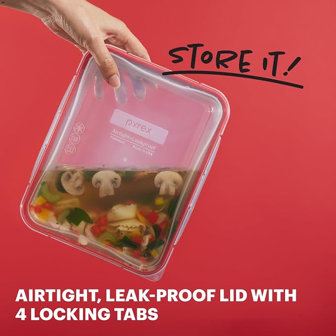 Pyrex Freshlock Mixed Sized Glass Food Storage Containers Set | Meal prep - Image 4