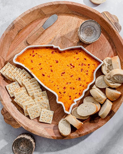 South Carolina Shaped Baking Dish, Serving Platter or Decorative Tray Charming Porcelain Bakeware Oven Microwave and Dishwasher Safe