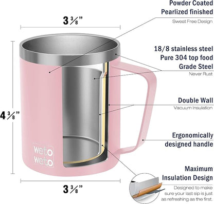 WETOWETO 14 oz Coffee Mug, Vacuum Insulated Camping Mug - Image 3