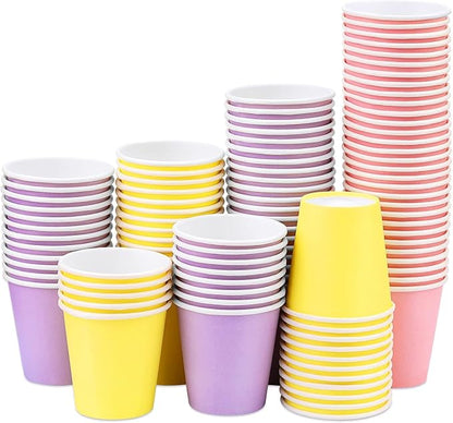 3 oz Small Paper Cups, 100 Pack Bathroom Cups Mouthwash Cups | 3 oz Disposable by Huaiid