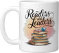 Readers Are Leaders Motivational Reading Book Quote Ceramic Mug by Unknown