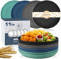 11 Inch Large Dinner Plates Set of 8 by WROVA