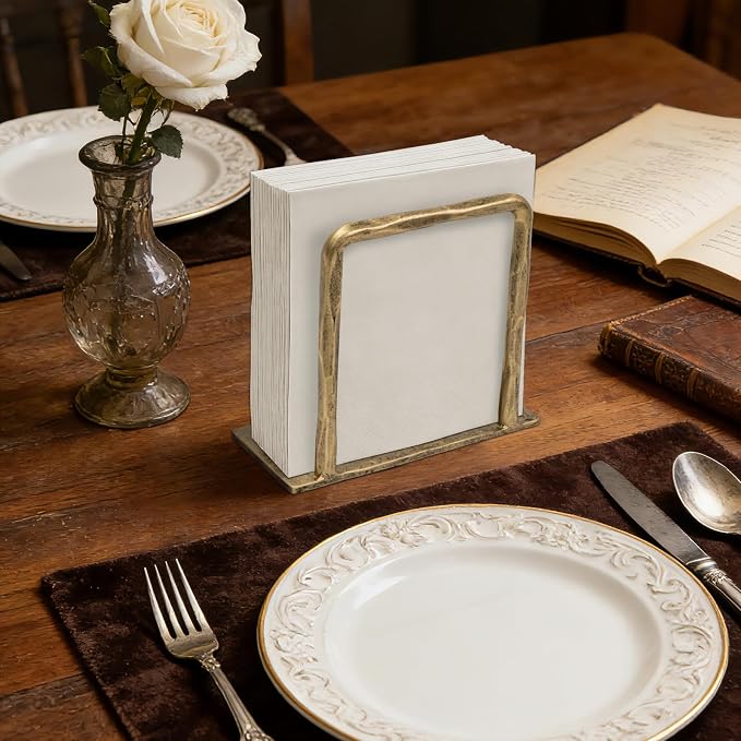 Napkin Holder for Table，Heavy duty solid Metal Hand Forged Standing Napkin - Image 6