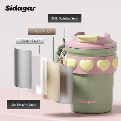 SDGA+ 12 oz Travel Coffee Mug Spill Proof Leak Proof, Stainless Steel Thermal - Image 7