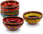 Cactus Canyon Ceramics Spanish Terracotta 5-Piece Tiny Super Small Mini-Bowl (Pinch Bowls) Set, Multicolor
